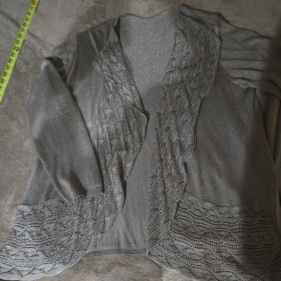 Chico's Shimmer Open Cardigan - Picture 3 of 3